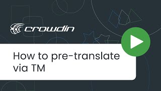 How to do pre-translation via TM