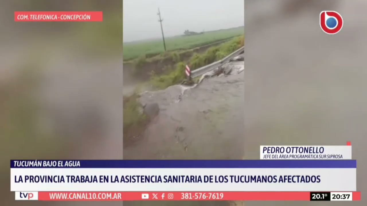 Asistencia sanitaria en zonas afectadas por las intensas lluvias 