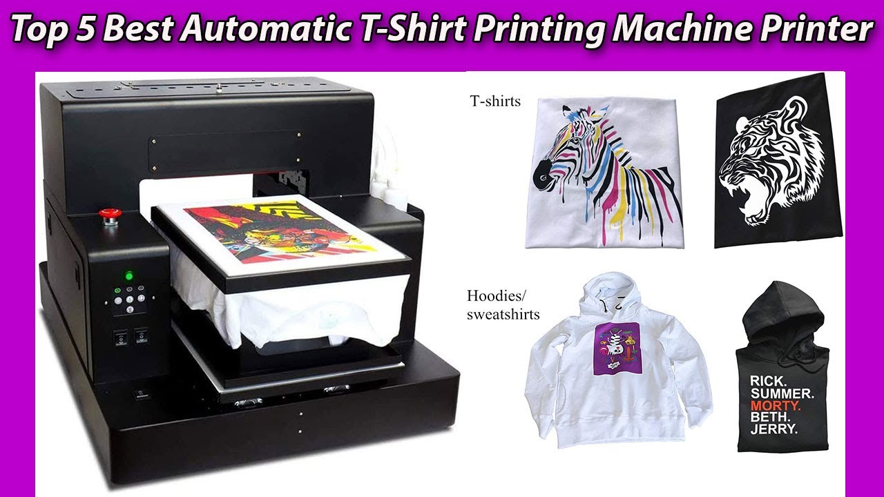 hrm Automatic T-Shirt Printing Machine Printer Tshirt Machine for  Sweatshirts/Hoodies/Pants/Jeans etc,A3 dtg + ink