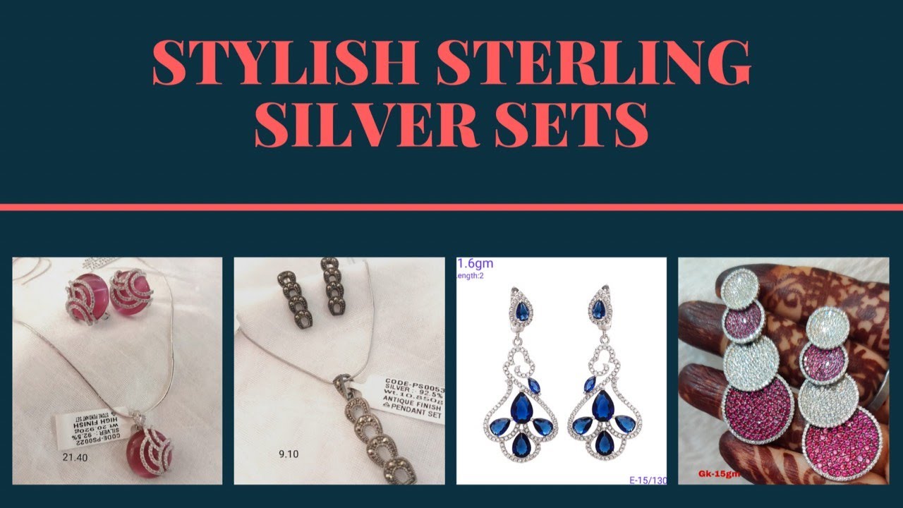Stylish Sterling Silver Party Wear Collections | Light weight Big Hangings | Elegant Collections
