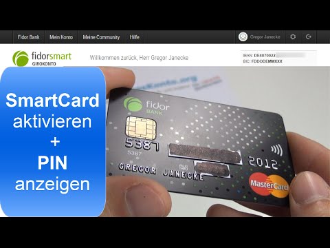 Fidor SmartCard aktivieren + PIN anzeigen