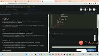 Minimum distance of 1's Codechef Solution