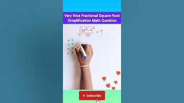 Very Nice Fractional Square Root Simplification Math Question #shorts #maths #fractional #simplify