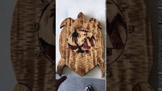 Hand Carved Turtle Wall Clock