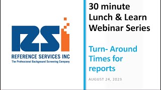 RSI Lunch & Learn Webinar - TAT 8-24-2023