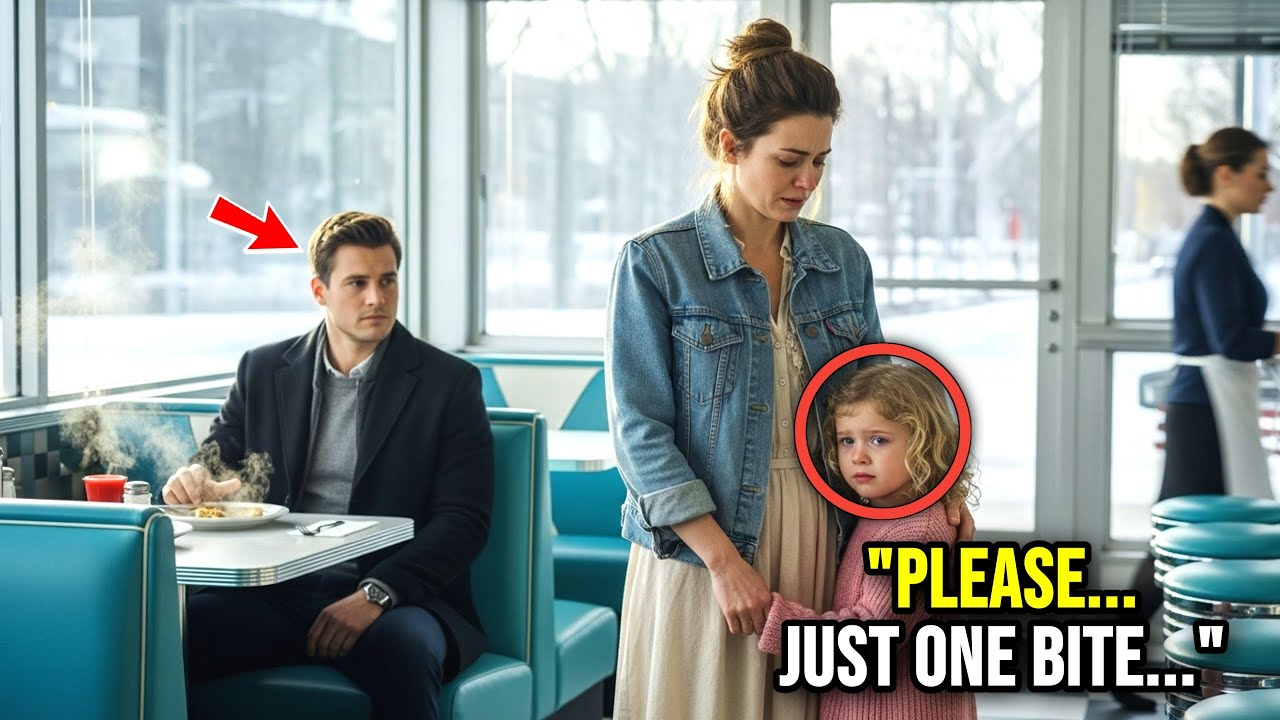 She Tried to Leave Quietly — Until He Noticed Her Little Girl Staring at His Plate