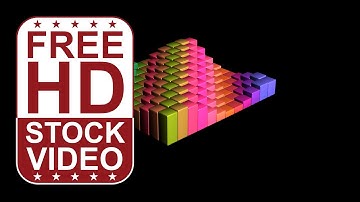 Free Stock Videos – abstract colorful cubes moving and changing color randomly 3D animation