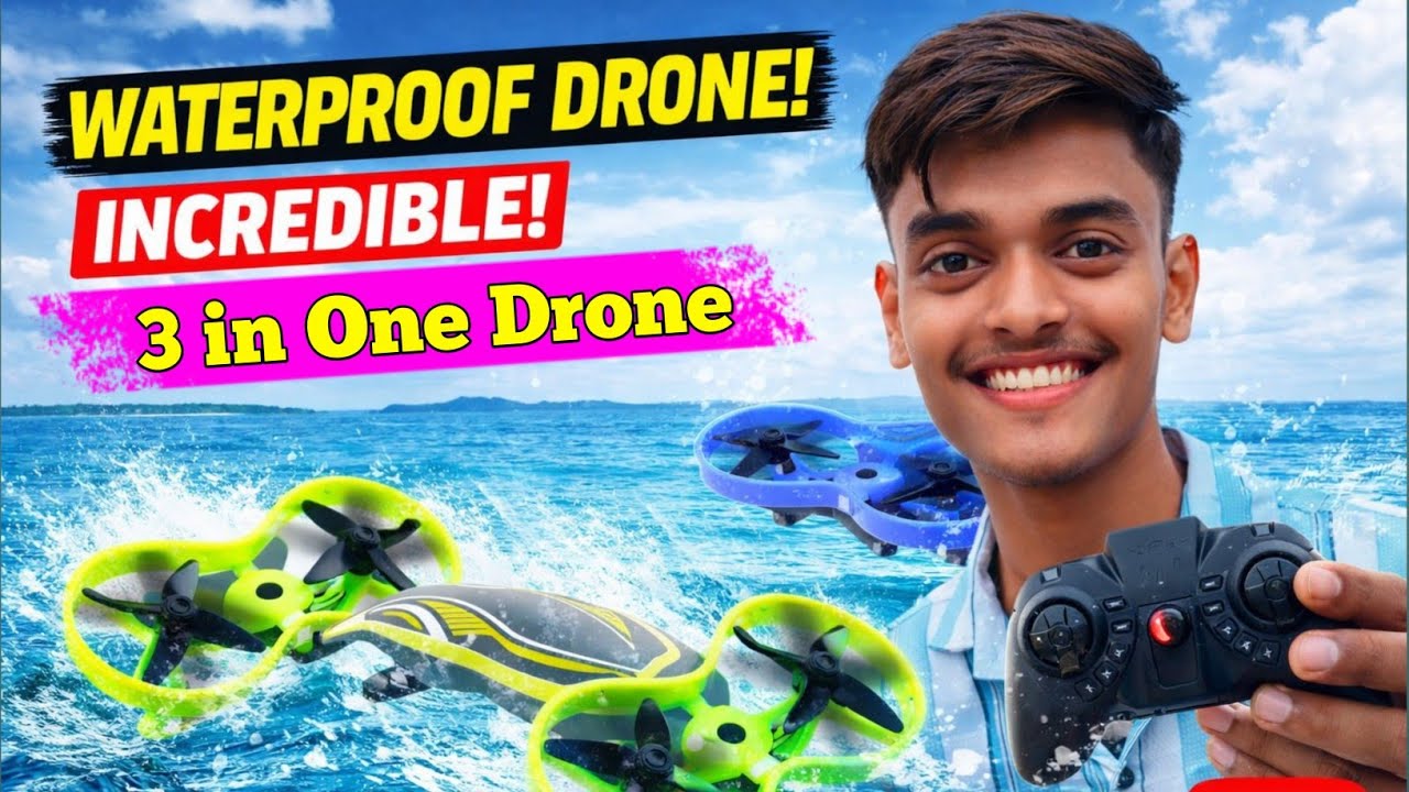 3 in One Drone | पानी 💧 में चलने वाला ड्रोन 😱 इतना सस्ता | Air & Land Or Sea Mode in One Drone |