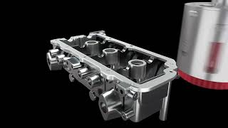 CNC deburring of cylinder head