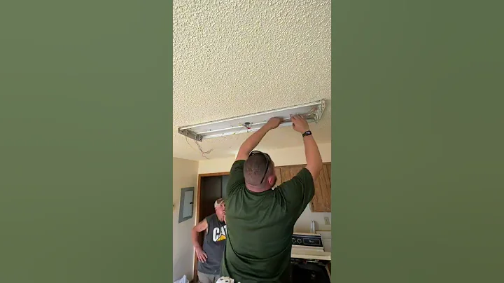 Converting an old fluorescent light fixture to LED ballast bypass lights. #HandsomeOrHandy