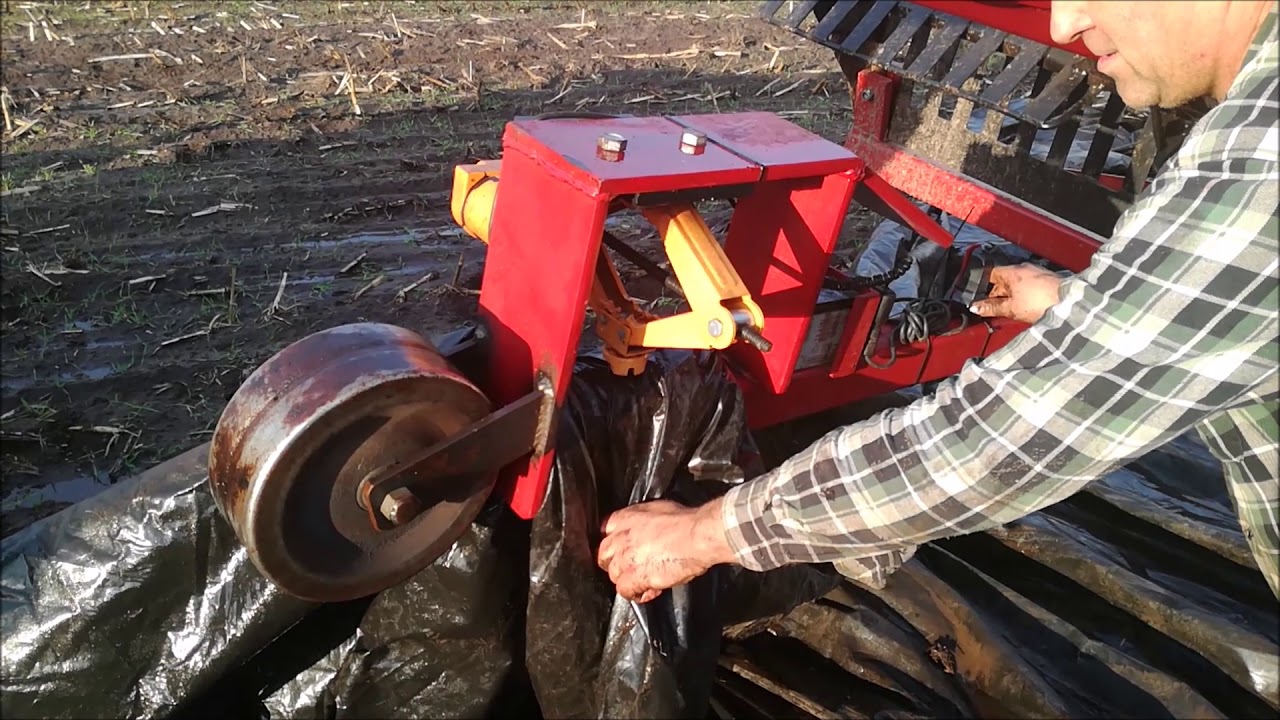 Film plastic en Toptex afdekmachine