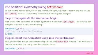How to Use setTimeout Effectively with JavaScript Animations