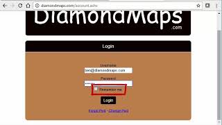 Login To Your Map on Diamond Maps (Video 101)