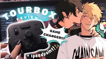 my favorite drawing controller for csp 🦷 TourBox elite review + speedpaint!