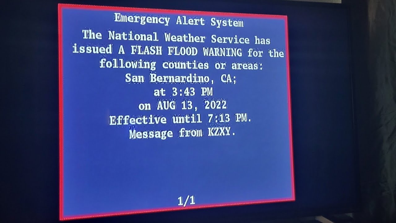 NOAA EAS Alert #9/ TV EAS Alert #6: Flash Flood Warning (FFW) San ...