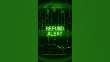 REFUND ALERT   Retro CRT green screen glitch text animation