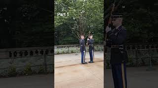 changing of the guard. At the tomb of the unknown soldier