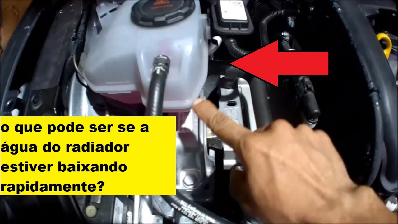 o que pode ser se a água do radiador estiver baixando rapidamente ...