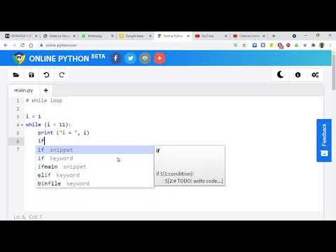 Asas Python (While loop)