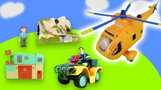 Fireman Sam Fire In The Fire Station Mountain Rescue With Wallaby 2 Helicopter Toy Test
