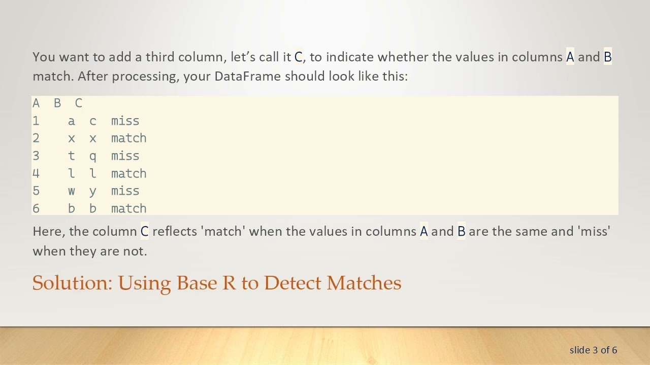 How to Match Values Across Different Columns in an R Dataframe
