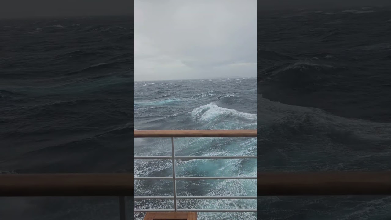 Rough waters between Iceland and Scotland #escapesandgetaways #cruise #ocean #oceanwaves