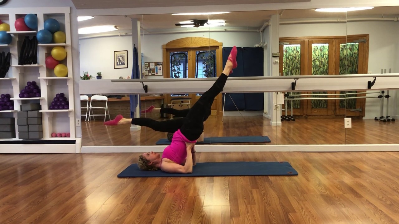 Phases of the four Pilates exercise on a mat: (A) OLK, (B) SW, (C