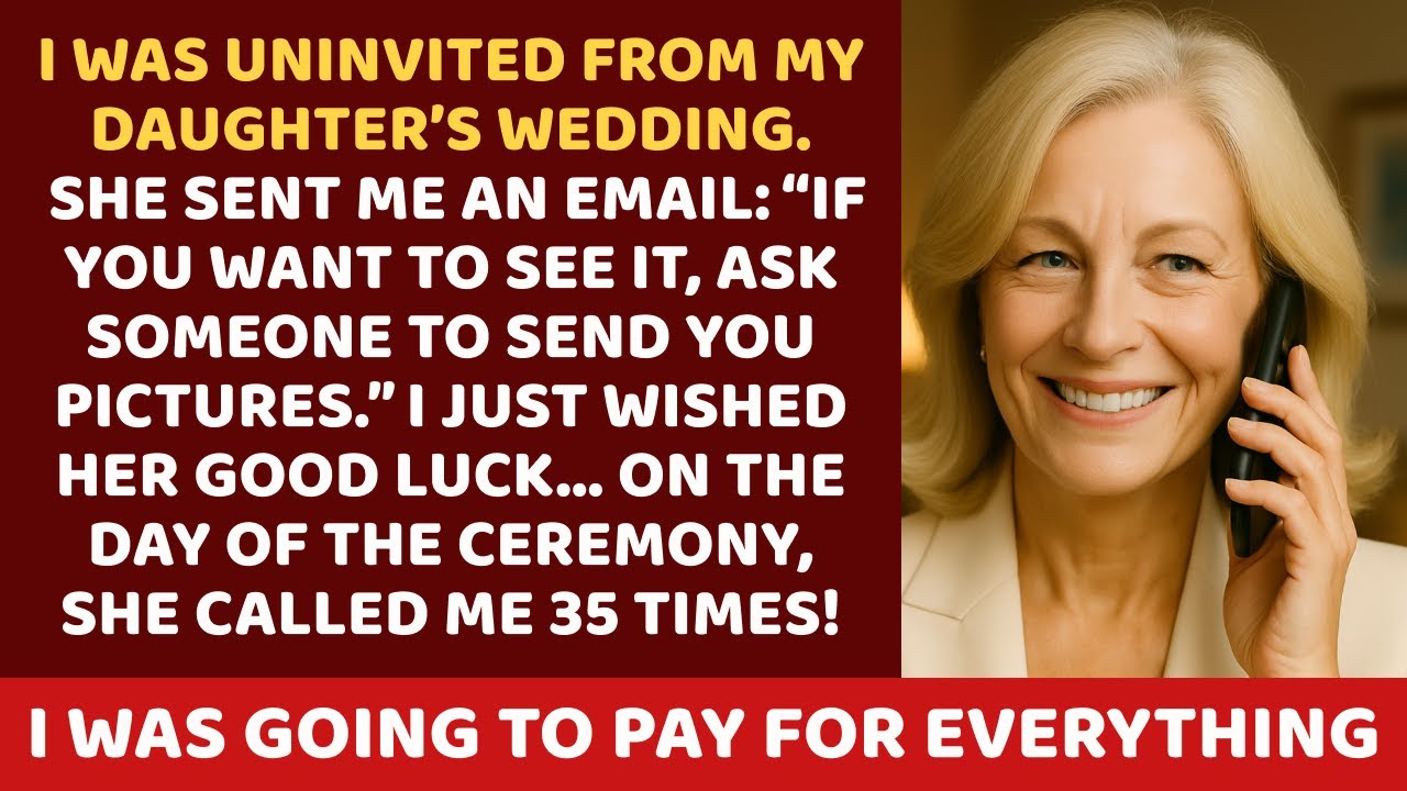 I was uninvited from my daughter’s wedding  She sent me an email  “If you want to see it, ask...