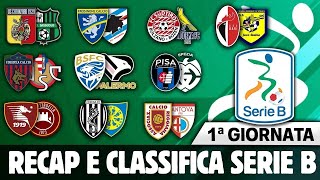 CLASSIFICA | SERIE B | SAMPDORIA e CATANZARO ❎ PALERMO E BARI 🛑 SALERNITANA 👍🏼 | RECAP 1° GIORNATA!