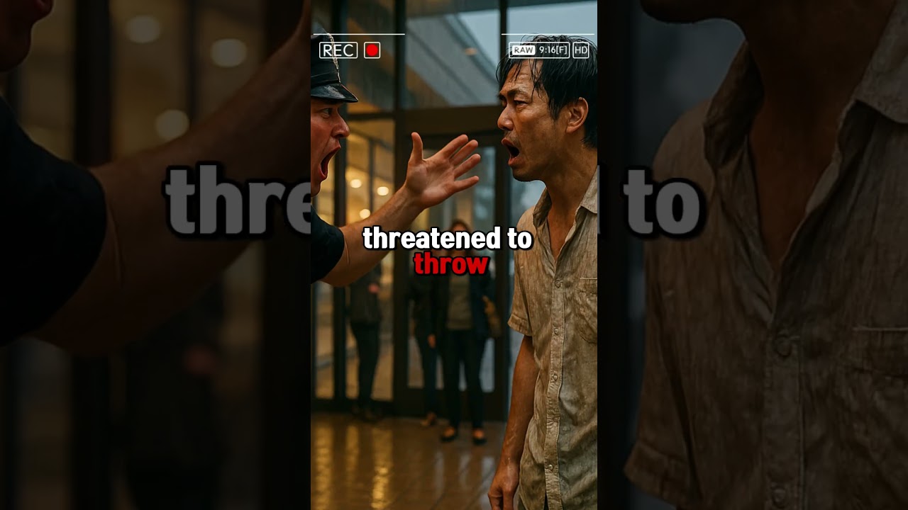 ПОЛИЦЕЙСКИЙ НАКРИЧАЛ НА МУЖЧИНУ В МОКРУТОЙ ОДЕЖДЕ 