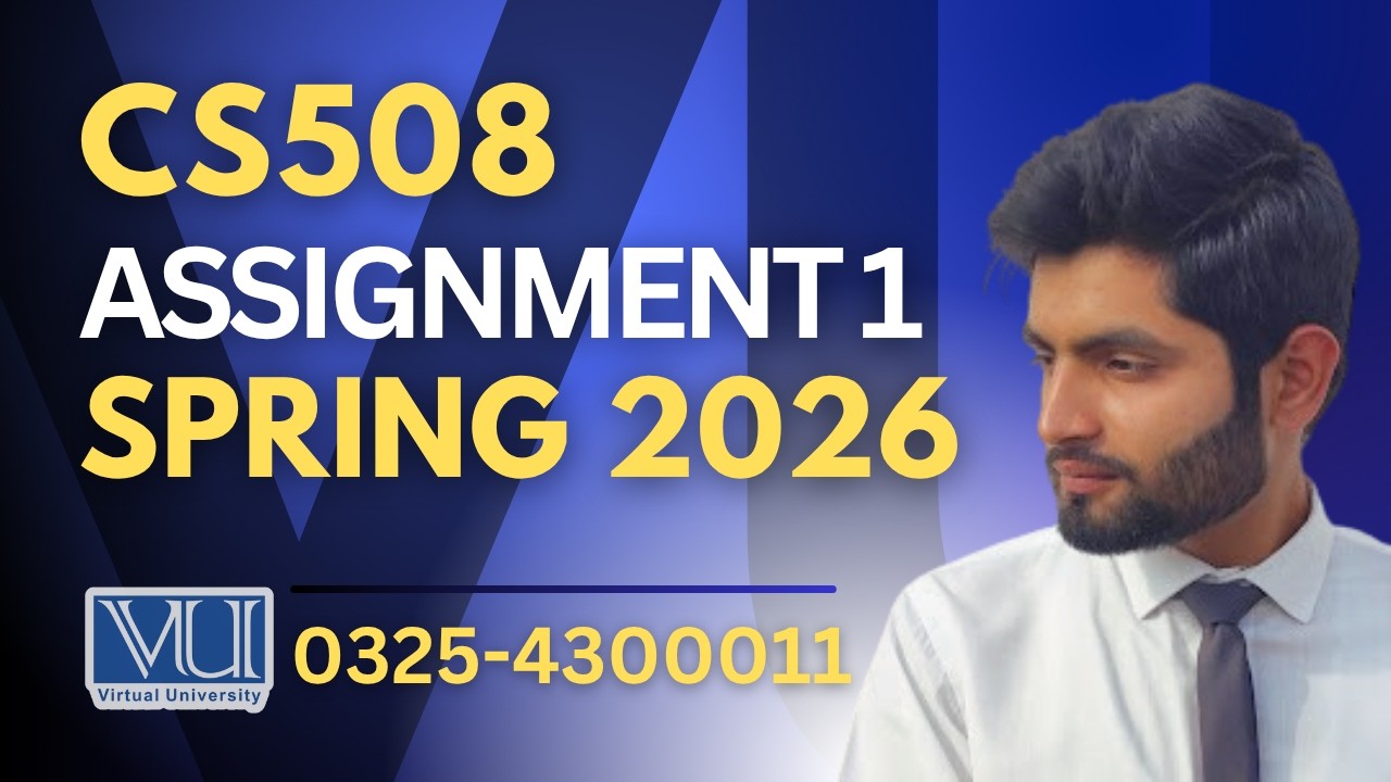 🔴CS508 assignment 1 solution 2026 | CS508 assignment 1 solution spring ...