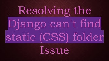 Resolving the Django can