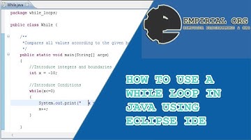 How to write a  WHILE LOOP in Java using Eclipse IDE