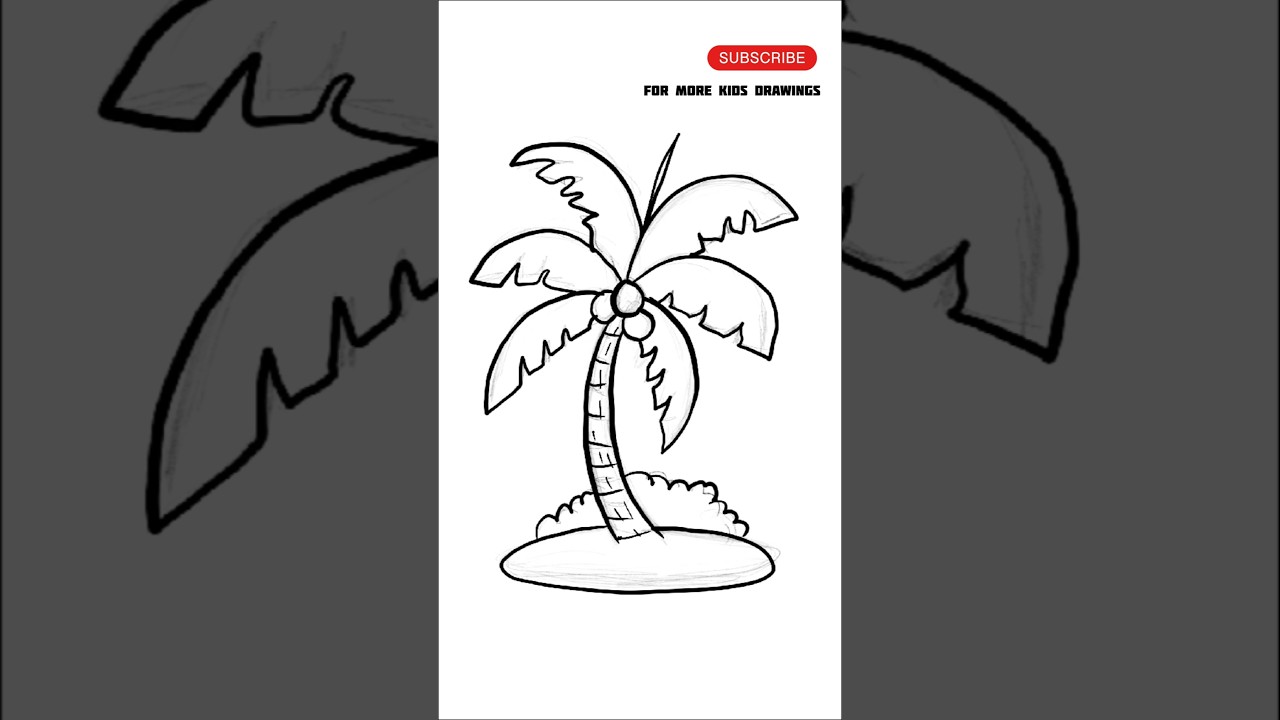 how to draw a coconut tree on ipad🌴👌🏼 