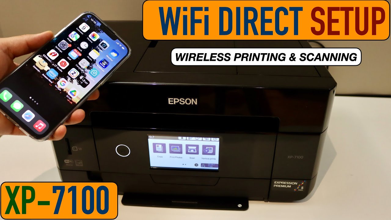 snyde gennemse Ring tilbage Epson XP-7100 WiFi Direct Setup, Connect To iPhone. - YouTube