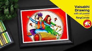Baisakhi drawing with oil pastel | Baisakhi drawing easy | Happy Vaisakhi drawing - Rang Canvas screenshot 5