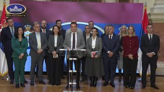 конференција за новинаре народних посланика опозиционих посланичких група 21.10.2025.