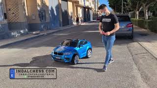 : BMW X6 M para ni~nos de una y de dos plazas, coche a bateria 12V con mando RC