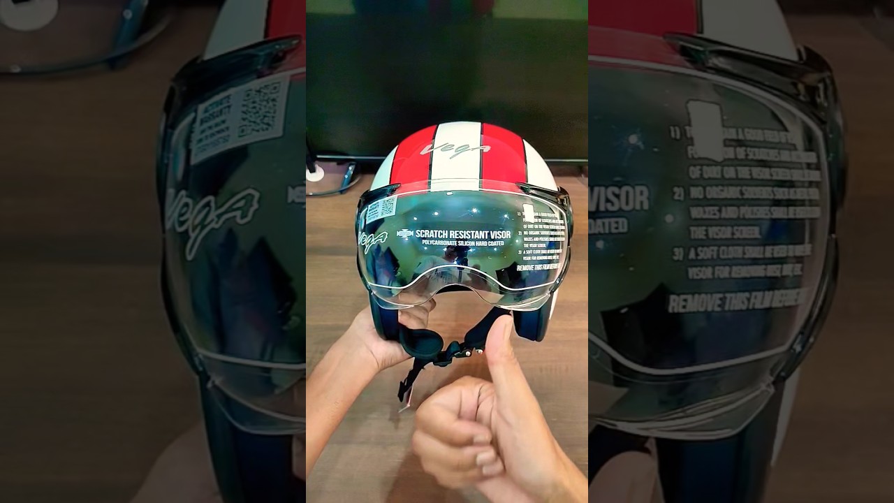 vega jet white red open face helmet unboxing || vega jet gloss finish open face helmet 