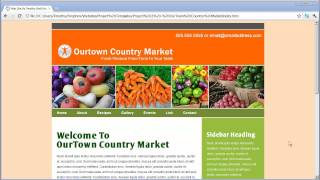 Dreamweaver Tutorial - 1 - Ourtown Project