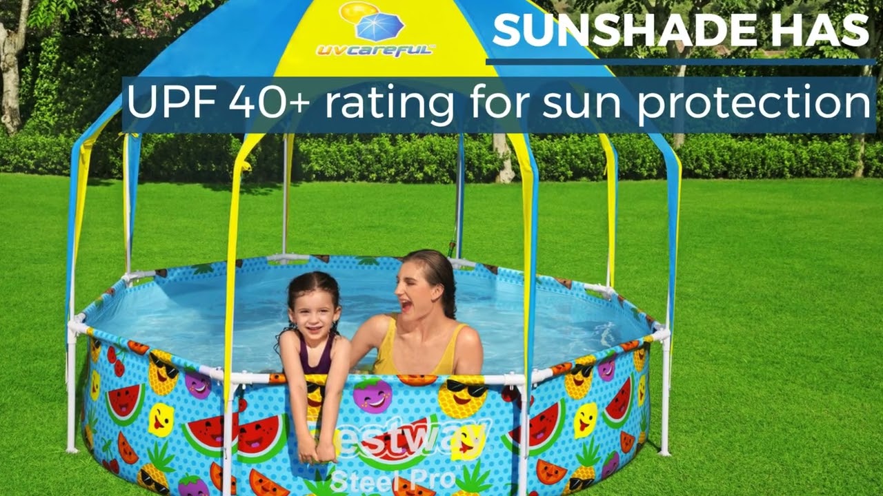 Bestway Steel Pro UV Careful Splash-in-Shade Pool Set