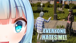 Jelly tries touching grass in Inzoi