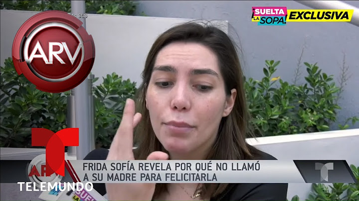 Frida Sofía revela por qué no habla con Alejandra Guzmán | Al Rojo Vivo | Telemundo