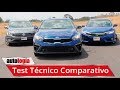 Honda Civic 2018, Kia Forte 2019, VW Jetta 2019 - Test Técnico Comparativo