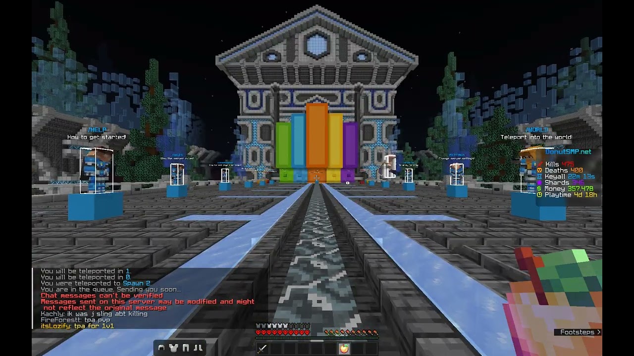 Eating an Enchanted Golden Apple in Minecraft DonutSMP