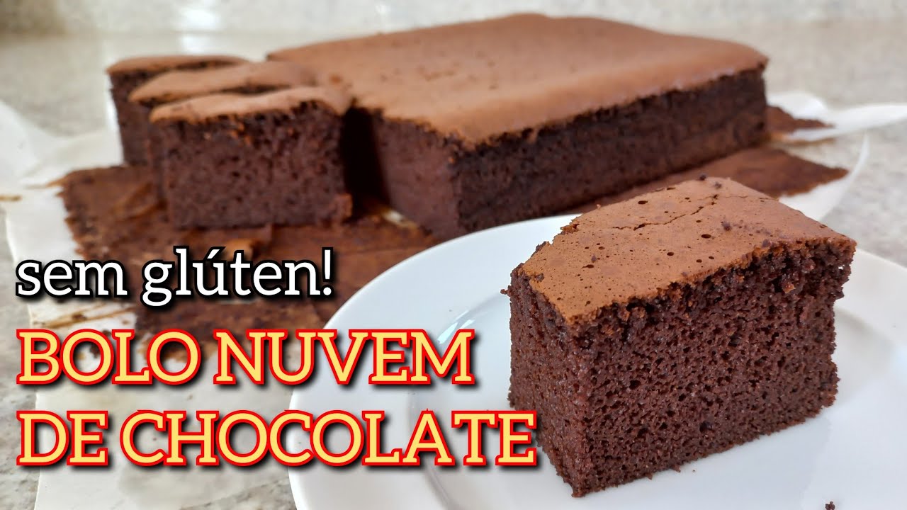 BOLO NUVEM DE CHOCOLATE | SEM GLÚTEN | SEM FERMENTO | assado em banho maria | FAÇA E VENDA