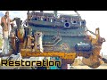 Rebuilding CAT Bulldozer Full Engine || Repairing CAT 6 Cylinder Engine in Local Workshop