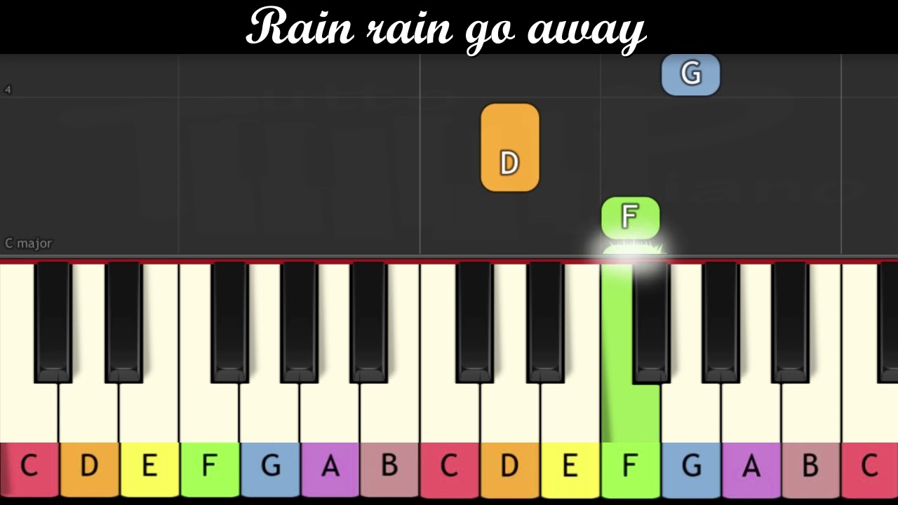 Nursery Rhymes - Rain, rain, go away (Piano for children) - YouTube