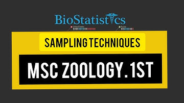Probability Sampling Techniques | Bio Statistics Msc Zoology 1st