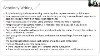 Scholarly Writing Webinar